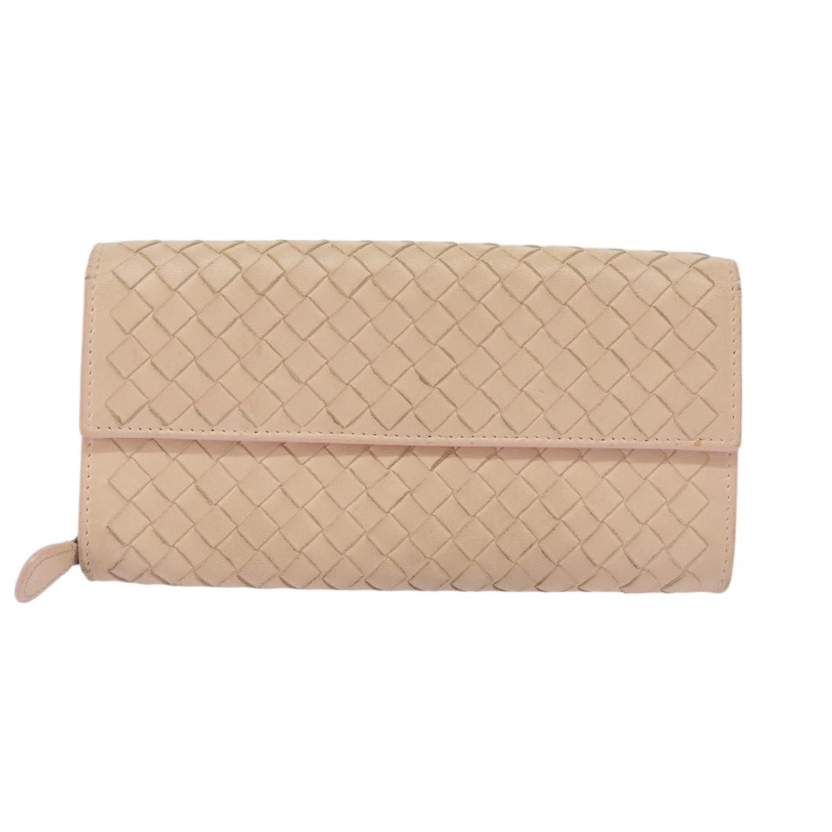 Bottega Veneta Intrecciato Beige Leather Wallet (Pre-Owned) Size ONE SIZE - 1 Thumbnail