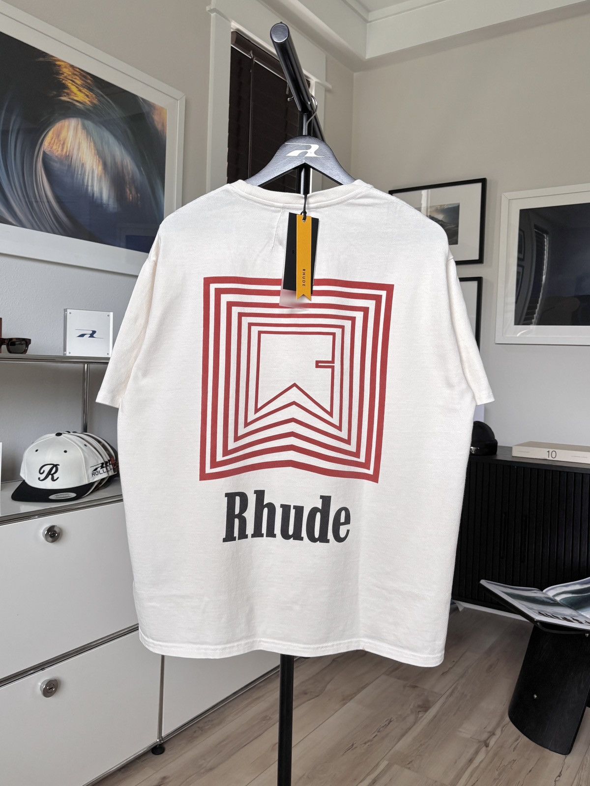 Rhude RHUDE | CHEVRON REPEAT GRAPHIC LOGO TEE Size US XS / EU 42 / 0 - 1 Thumbnail
