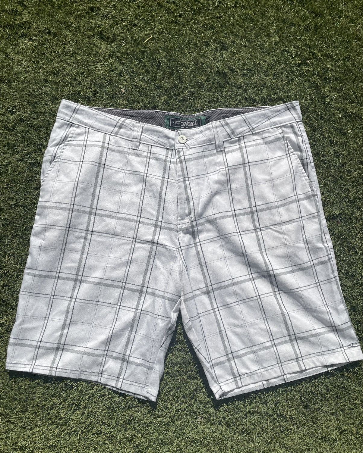 O'Neill O'Neill Warren Shorts Men's 40 Gray Plaid white Casual chino Size US 40 / EU 56 - 1 Thumbnail