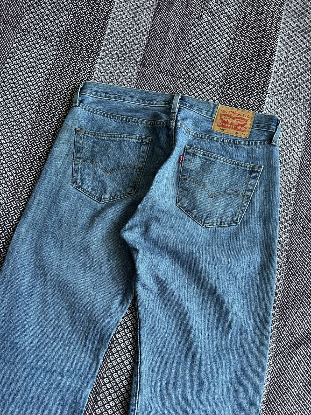 Levi's Vintage Levis 501 Solid Denim Jeans Faded Size W34 Baggy Fit Size US 34 / EU 50 - 7 Thumbnail