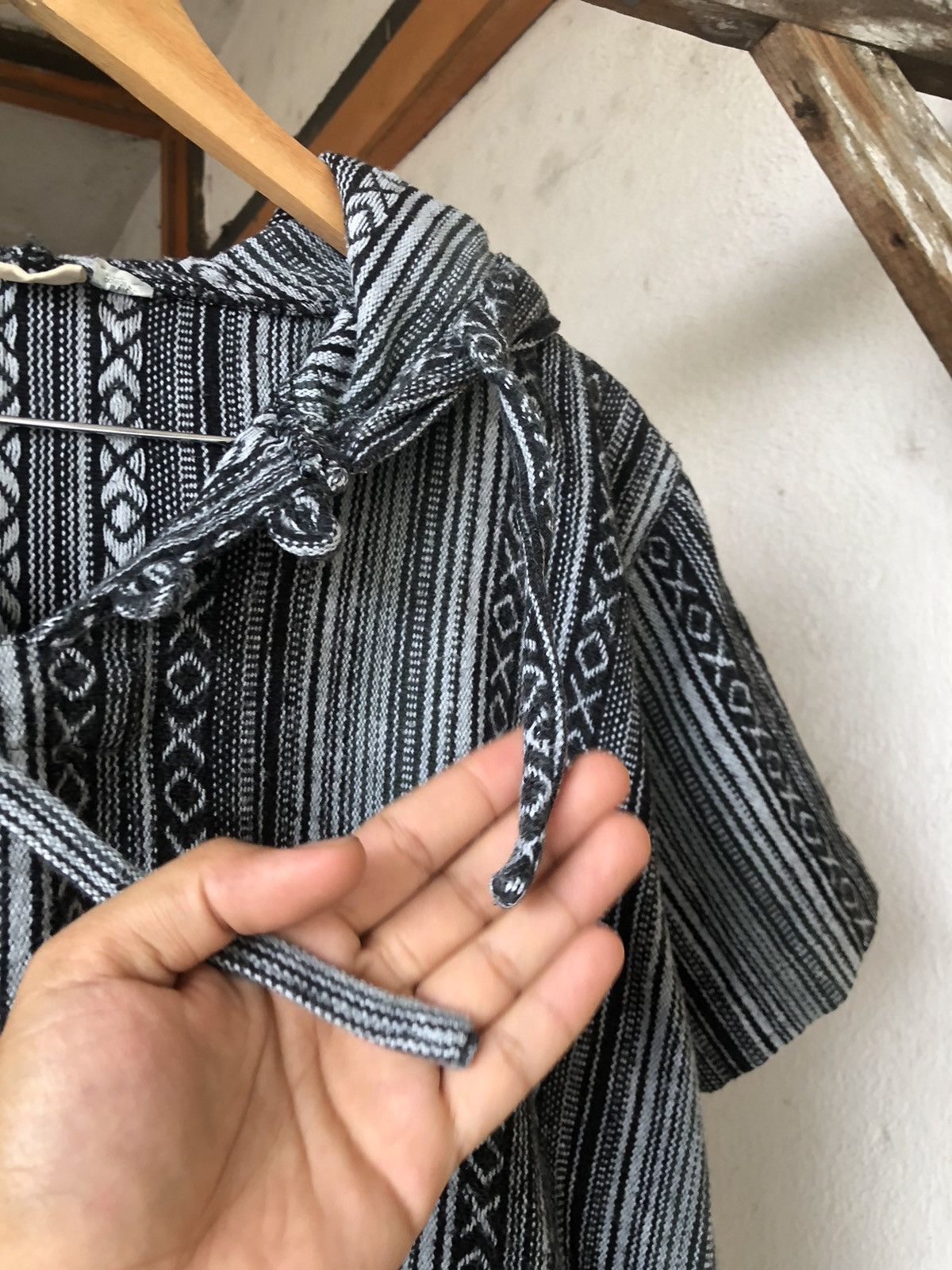 Vintage Vintage Lakhay Knit Cotton Hitchhiker Boho Hoodie Like Coogi Size US S / EU 44-46 / 1 - 6 Thumbnail