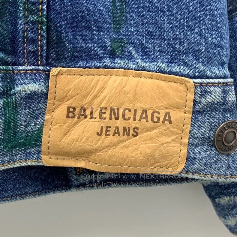 Balenciaga Balenciaga Dark Blue Letter Graffiti Print Aged Cotton Col Size US M / EU 48-50 / 2 - 5 Thumbnail