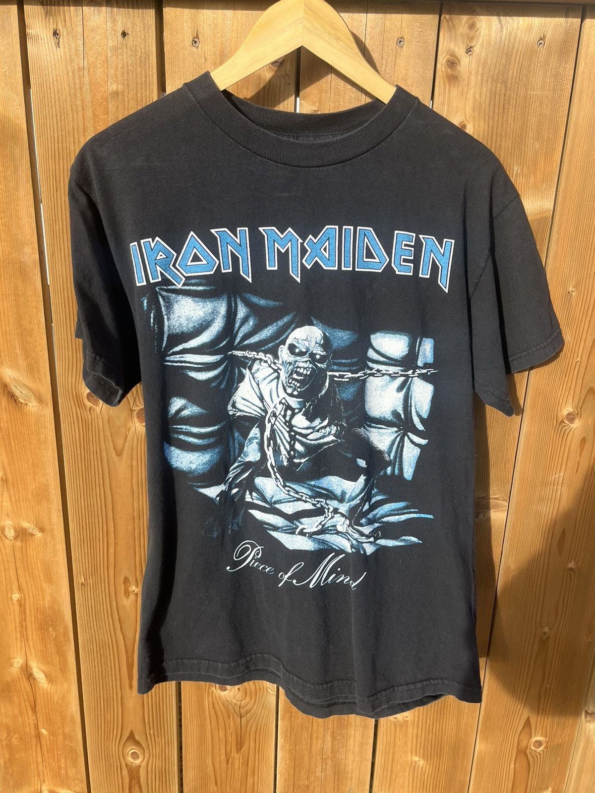 Band Tees × Vintage Vintage 90s Iron Maiden Piece of Mind Tour Size US M / EU 48-50 / 2 - 1 Thumbnail