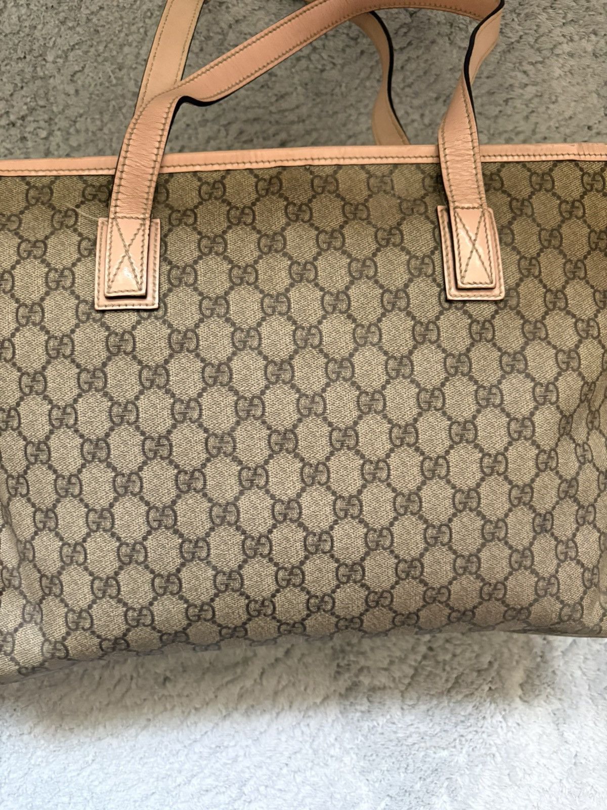 Gucci Sac a main gucci cabas en toile GG beige cuir rose Size ONE SIZE - 10 Thumbnail