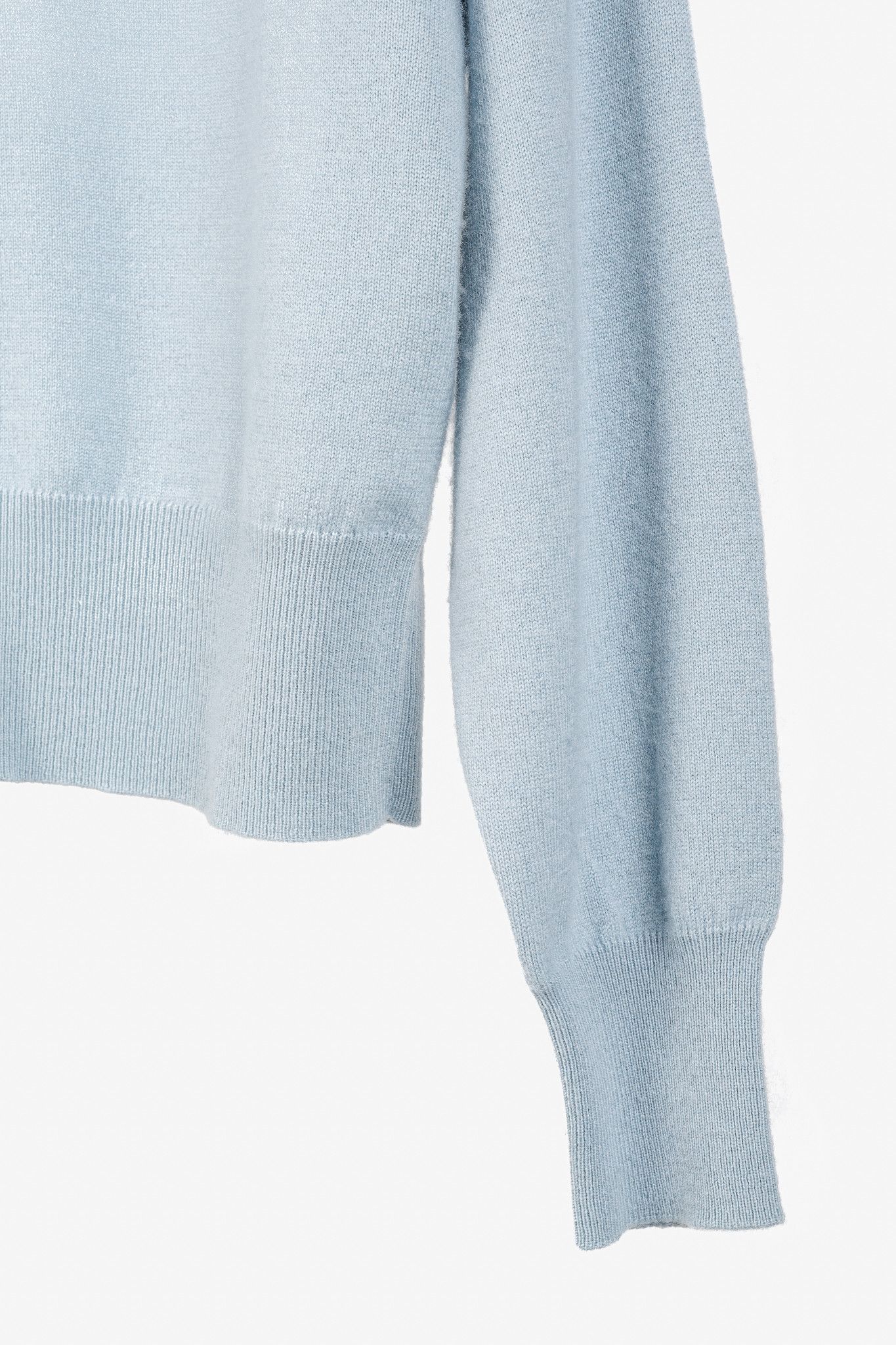 Brunello Cucinelli Brunello Cucinelli SS/20 Blue Cashmere Monili-Bead Sweater Size L / US 10 / IT 46 - 7 Thumbnail