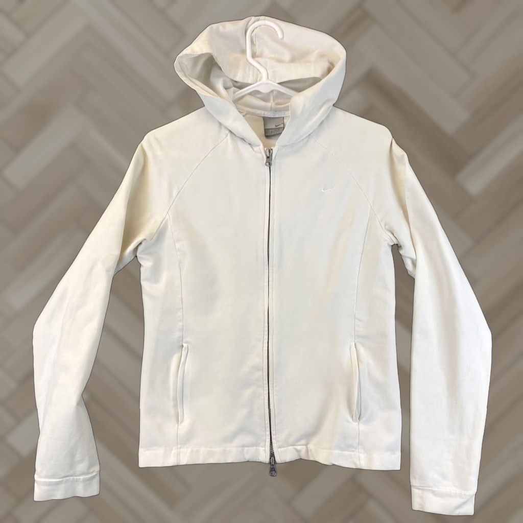Nike Nike Women's Hoodie Sweatshirt M White Full Zip Zipper Casual Athletic Exercise 8-10 Size M / US 6-8 / IT 42-44 - 1 Thumbnail