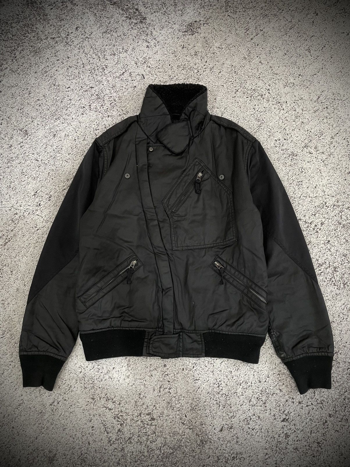 Japanese Brand 2000s Kiminori Morishita Archival Asymmetrical Bikers Jacket Size US M / EU 48-50 / 2 - 1 Thumbnail