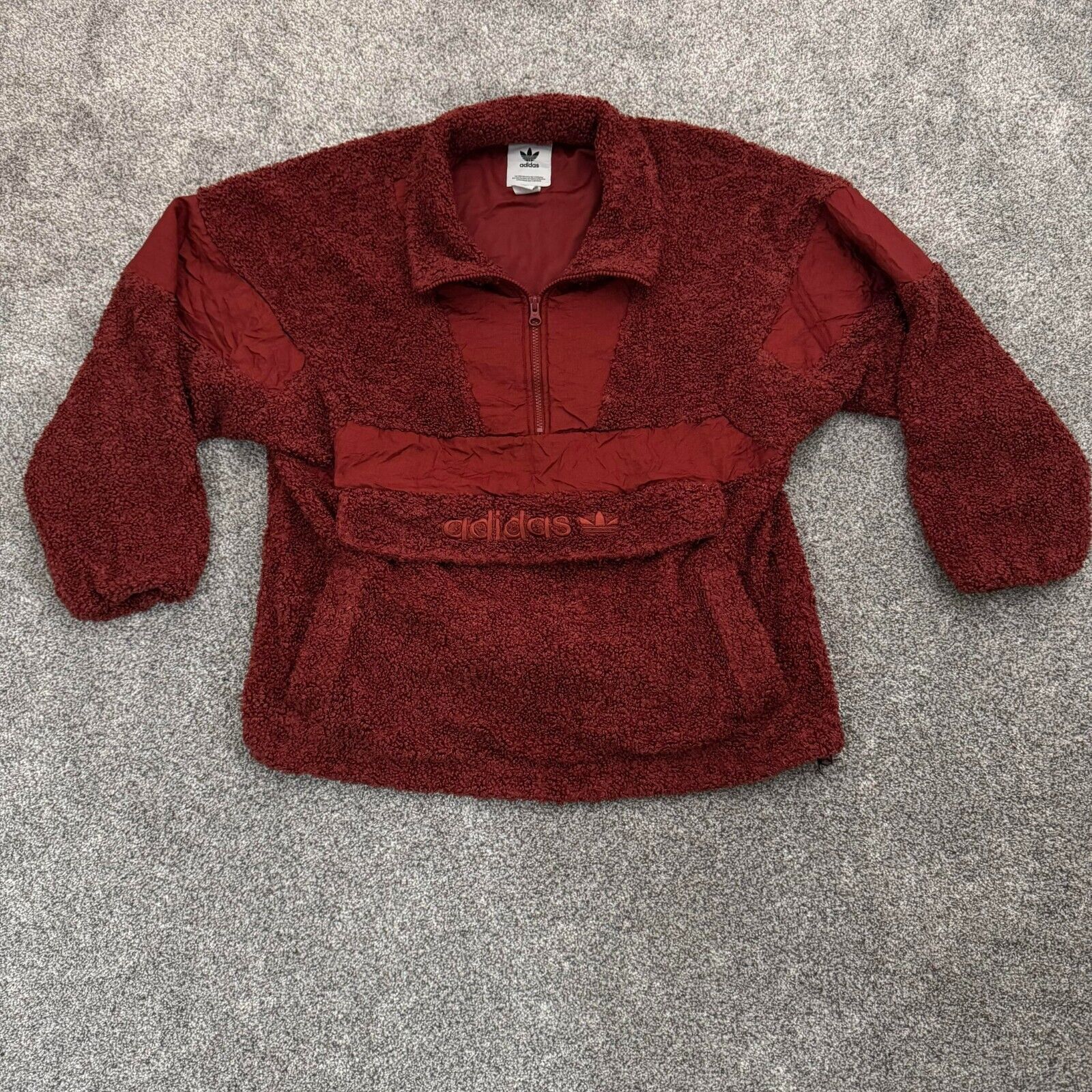 Adidas Adidas Originals Sherpa Jacket Womens Small 1/2 Zip Pocket Size S / US 4 / IT 40 - 1 Thumbnail
