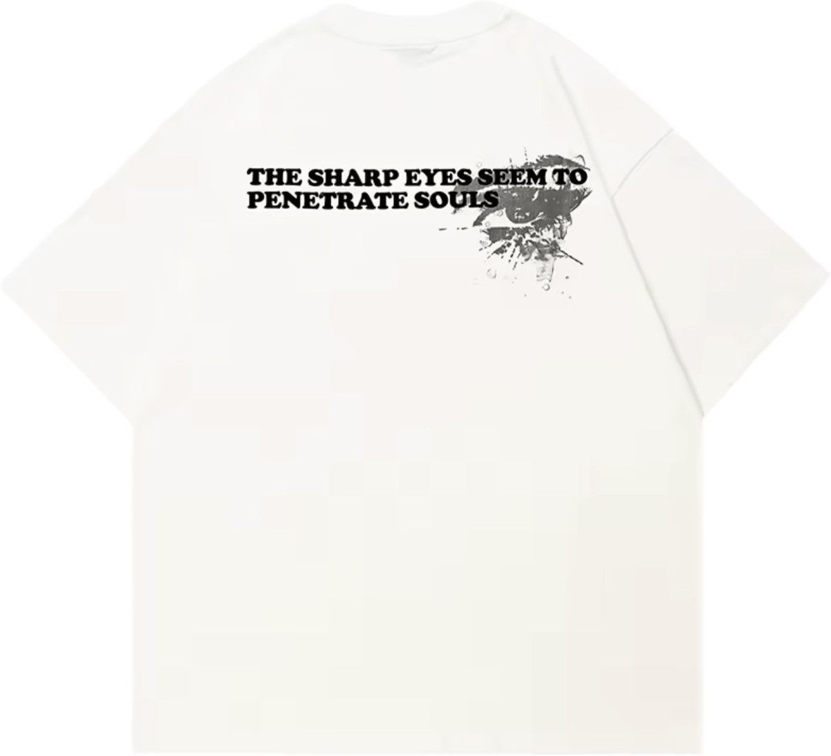 Vintage Eyes Print Casual White Tshirt Size US L / EU 52-54 / 3 - 2 Thumbnail