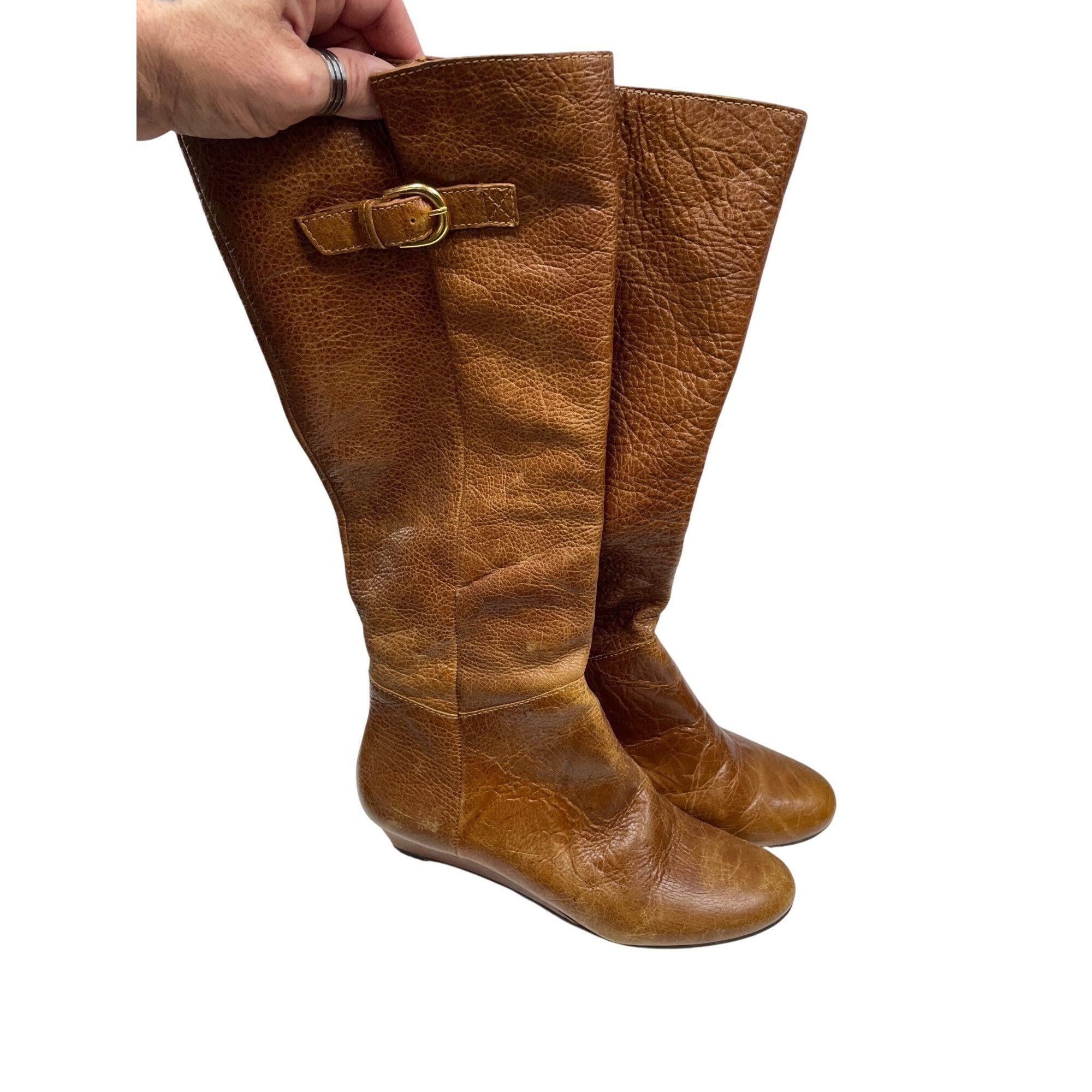 Steve Madden Steven by Steven VTG brown wms brown leather riding Equest b Size US 8 / IT 38 - 14 Thumbnail