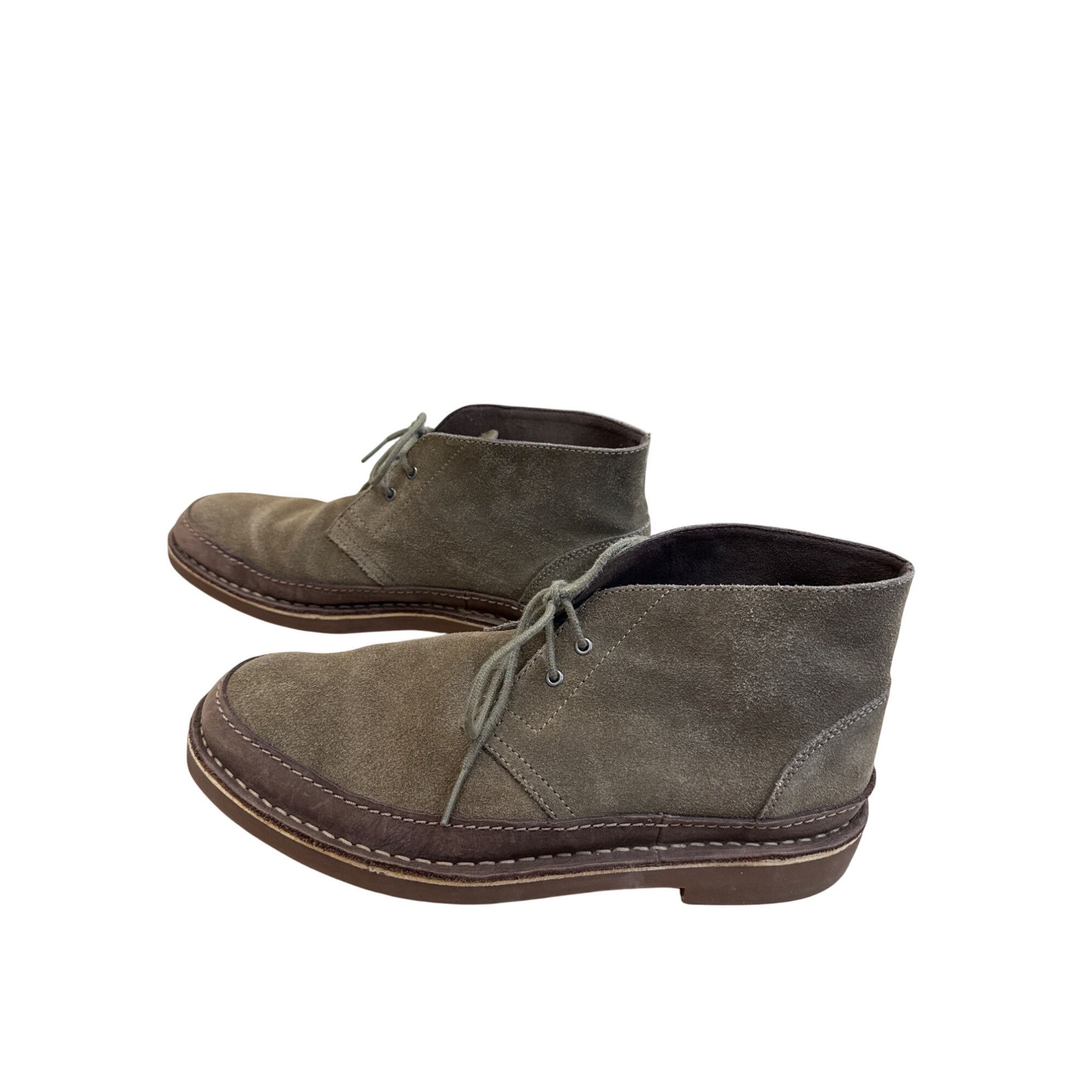 Clarks Mens Clarks Desert Suede green Chukka ankle boots 10M SKU 77 Size US 11 / EU 44 - 3 Thumbnail