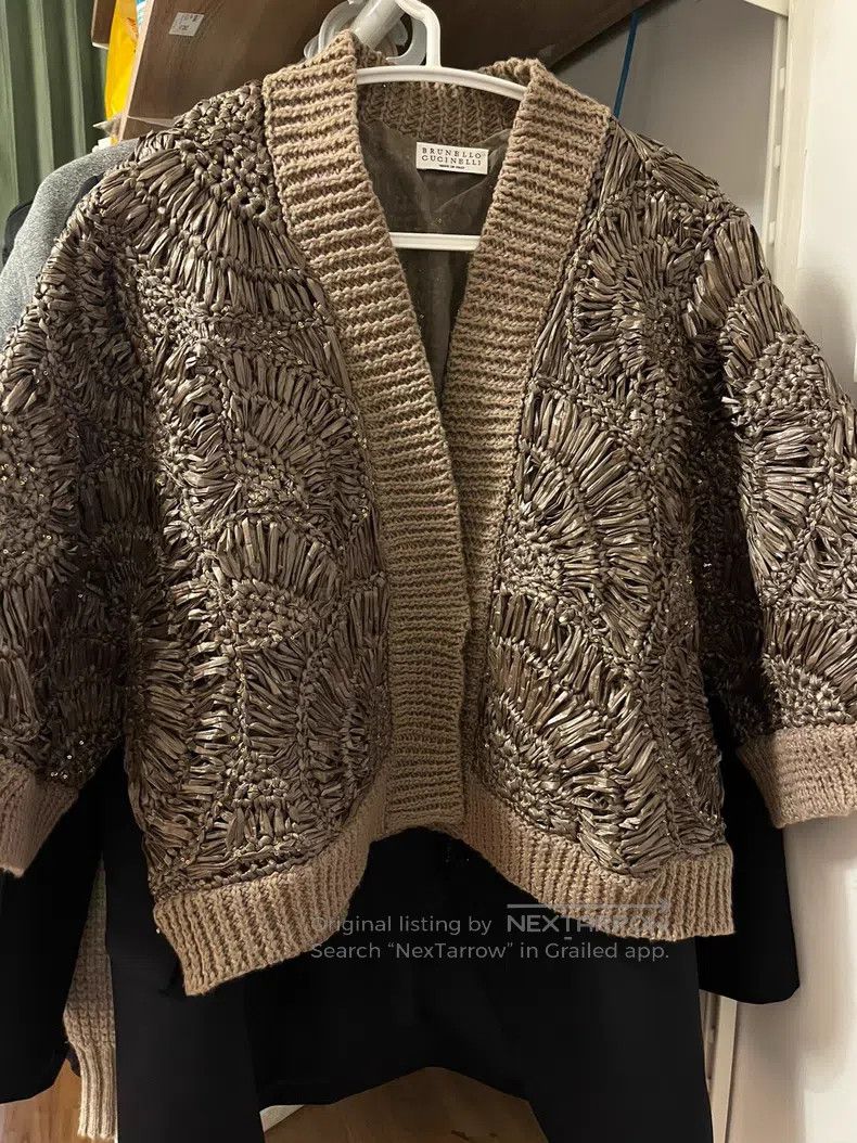 Brunello Cucinelli Brunello Cucinelli 24' opera knit openwork cardigan Size L / US 10 / IT 46 - 2 Thumbnail