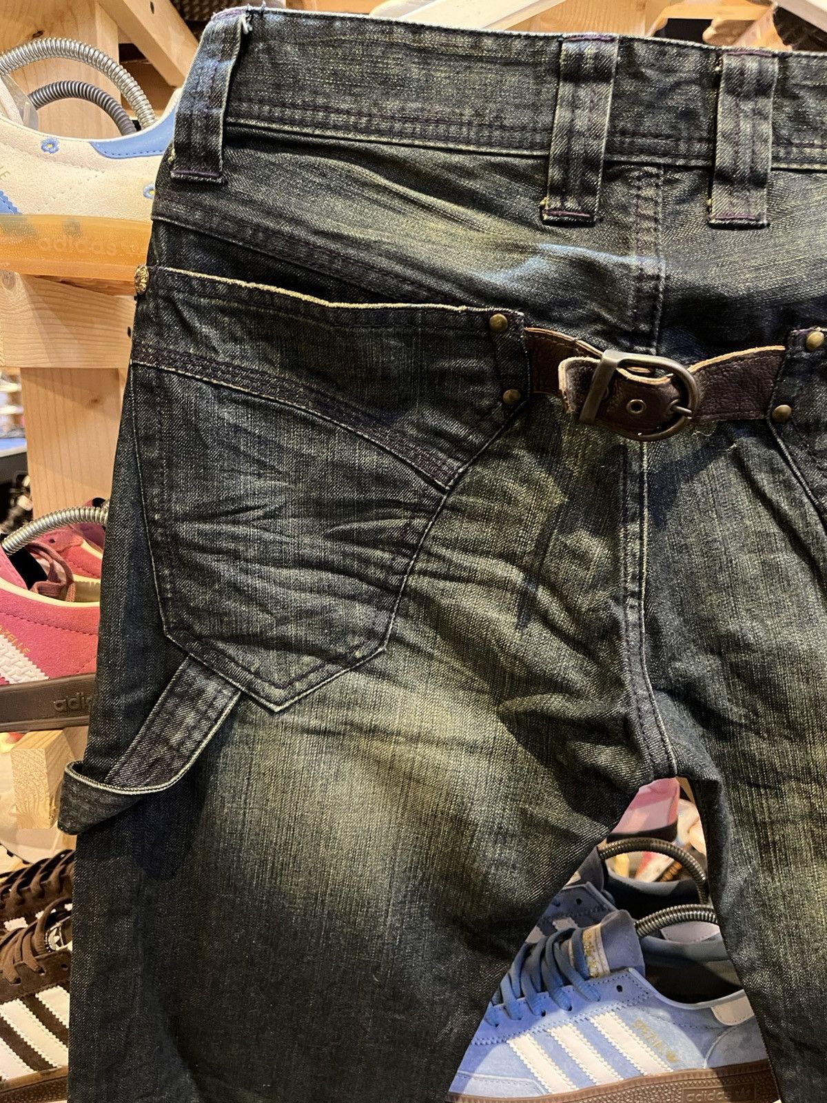 Japanese Brand Rattle Trap Faded Blue Jeans