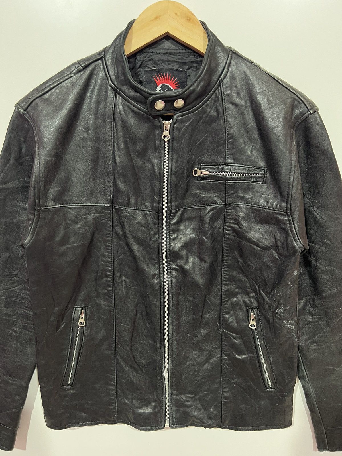 Japanese Brand Red Mohican distressed punk leather jacket Size M / US 6-8 / IT 42-44 - 4 Thumbnail