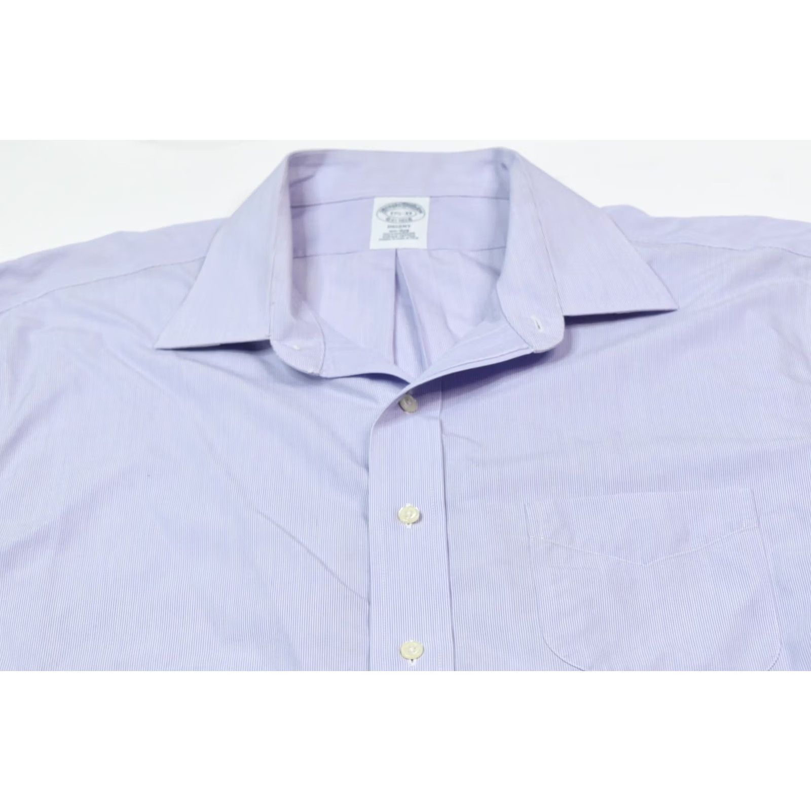 Brooks Brothers Brooks Brothers REGENT Shirt Mens 17.5 Purple Striped Long Sleeve Button-Up Size US XXL / EU 58 / 5 - 2 Thumbnail