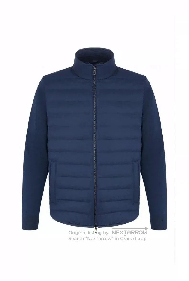 Loro Piana Loro Piana Knit Down Jacket Blue XXL. Size US XXL / EU 58 / 5 - 1 Thumbnail