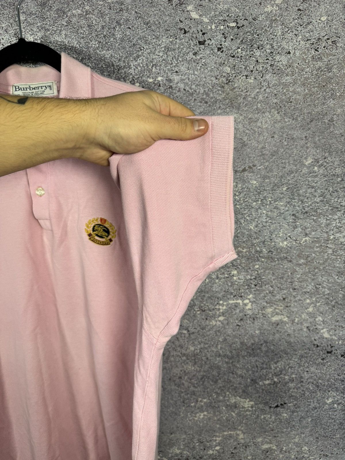 Burberry × Vintage Vintage Burberrys Pink Logos Polos 2XLarge Oldmoney Size US XXL / EU 58 / 5 - 6 Thumbnail