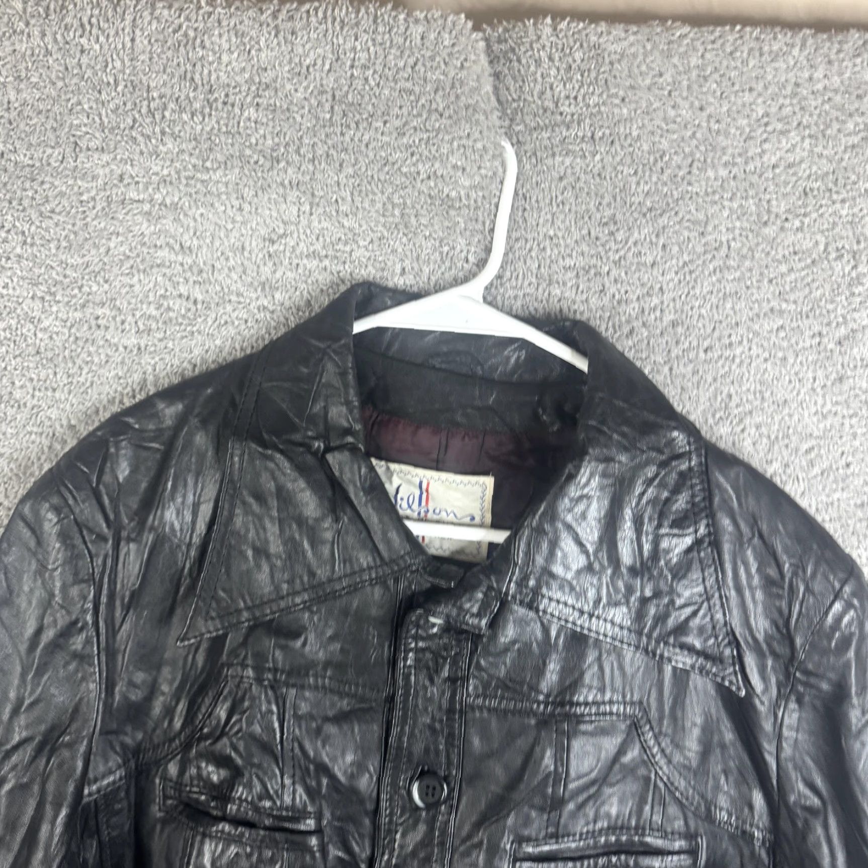 House of CB VINTAGE Wilson's House Of Suede And Leather Jacket Womens M Black Button Size M / US 6-8 / IT 42-44 - 7 Thumbnail