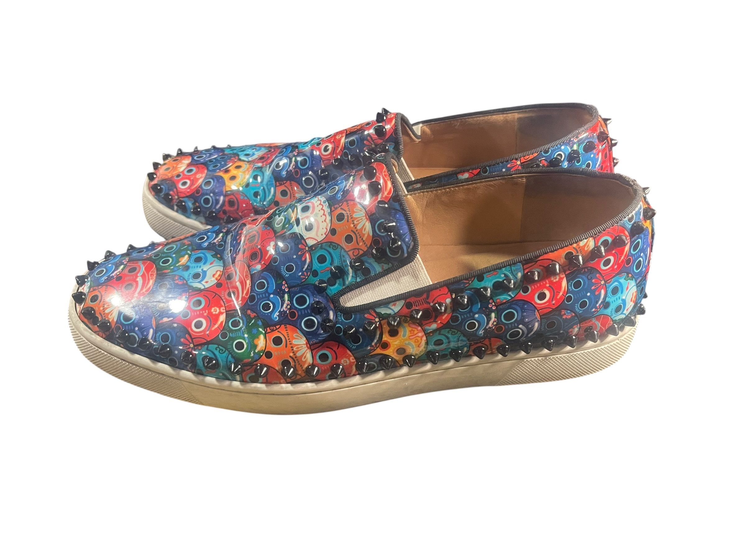 Christian Louboutin Christian Louboutin Roller Boat Skull Spikes Slip-On SZ 44 Size US 10.5 / EU 43-44 - 11 Thumbnail