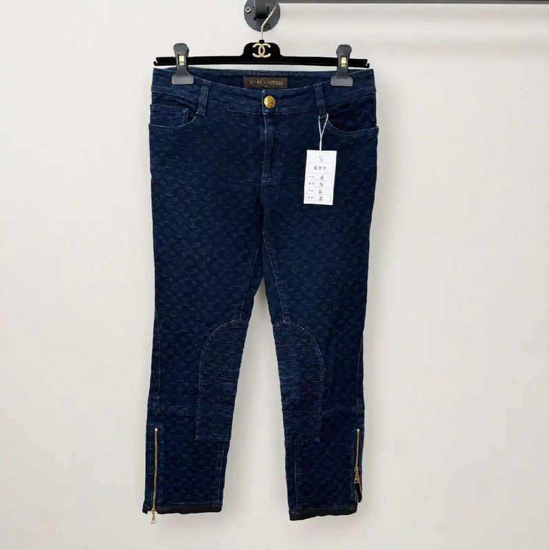 Louis Vuitton Louis Vuitton Blue Casual Pants for Women 0089 Size 23" - 1 Thumbnail
