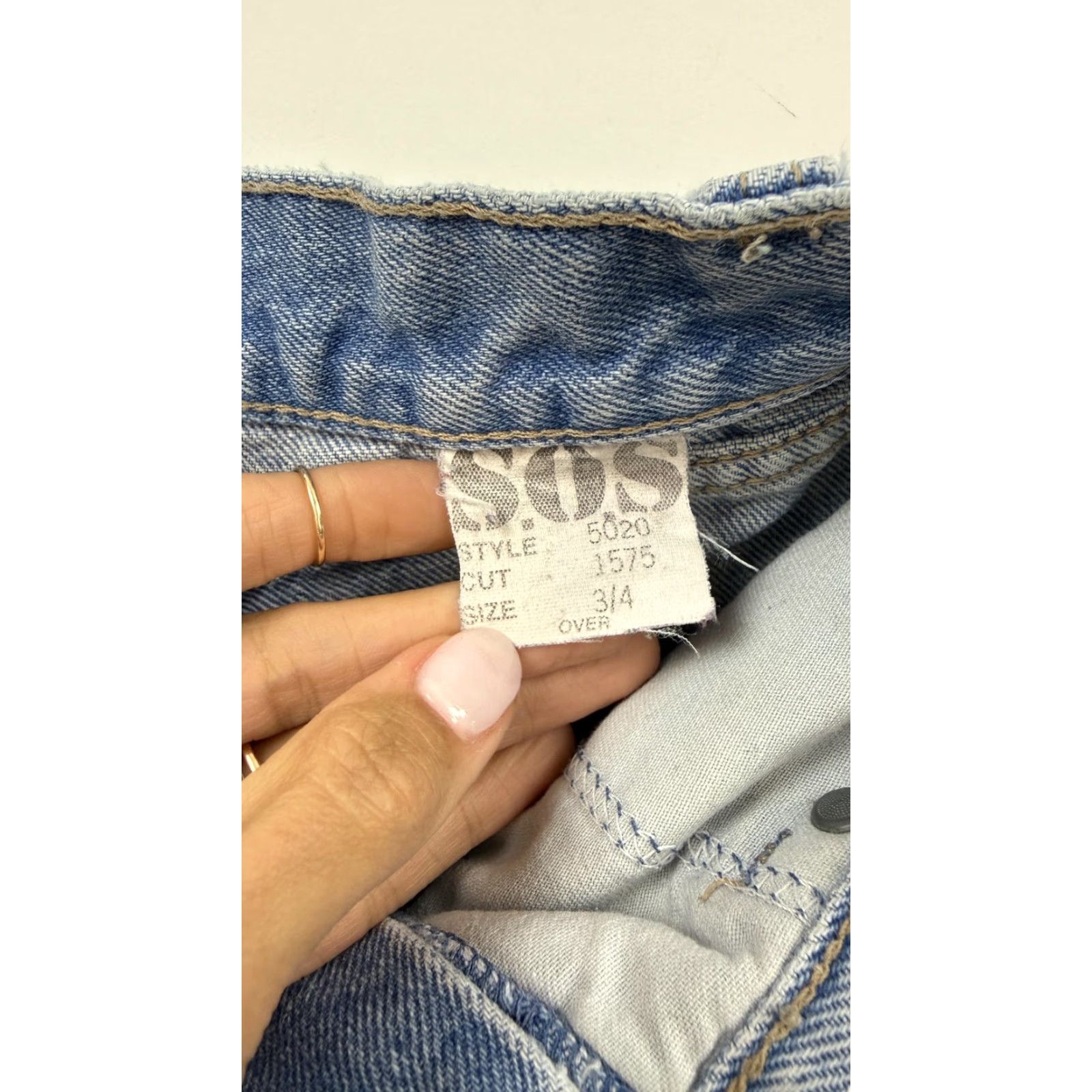 Asos SOS Jeans Womens 3/4 Light Wash Denim High Rise Mom Straight Leg Jeans Size 26" / US 2 / IT 38 - 4 Thumbnail