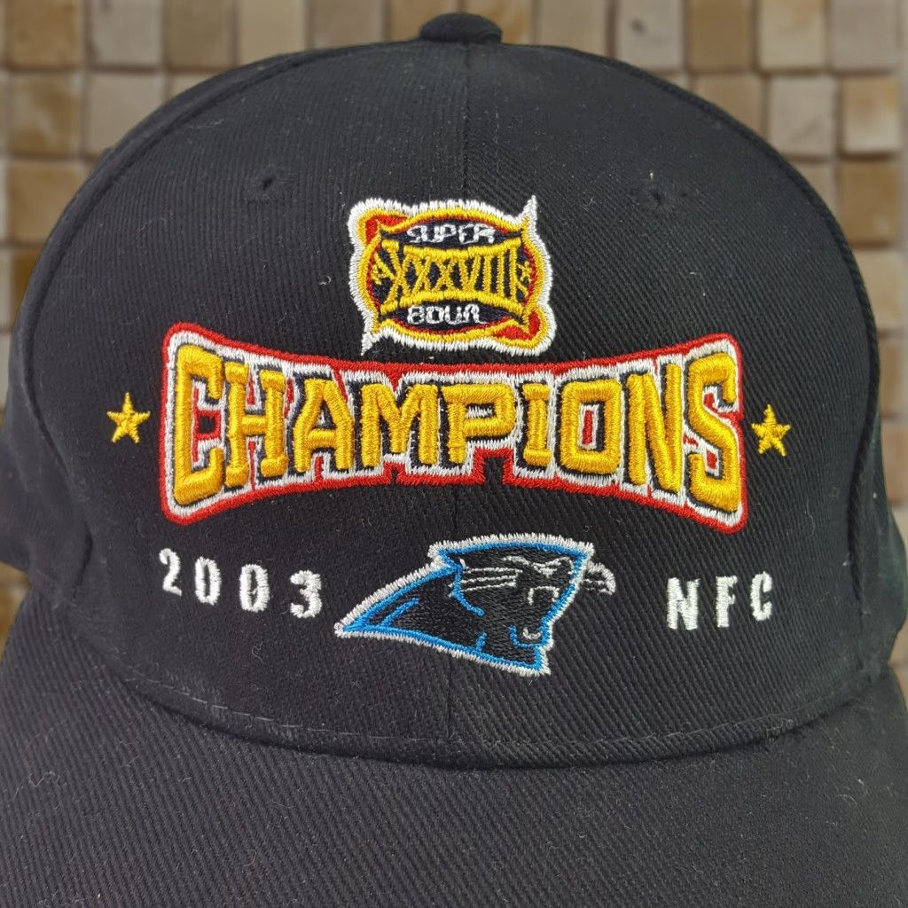 NFL VINTAGE NFL Carolina Panthers Football Snapback Hat Adjustable Black Twill Cap Size US 35 - 1 Thumbnail
