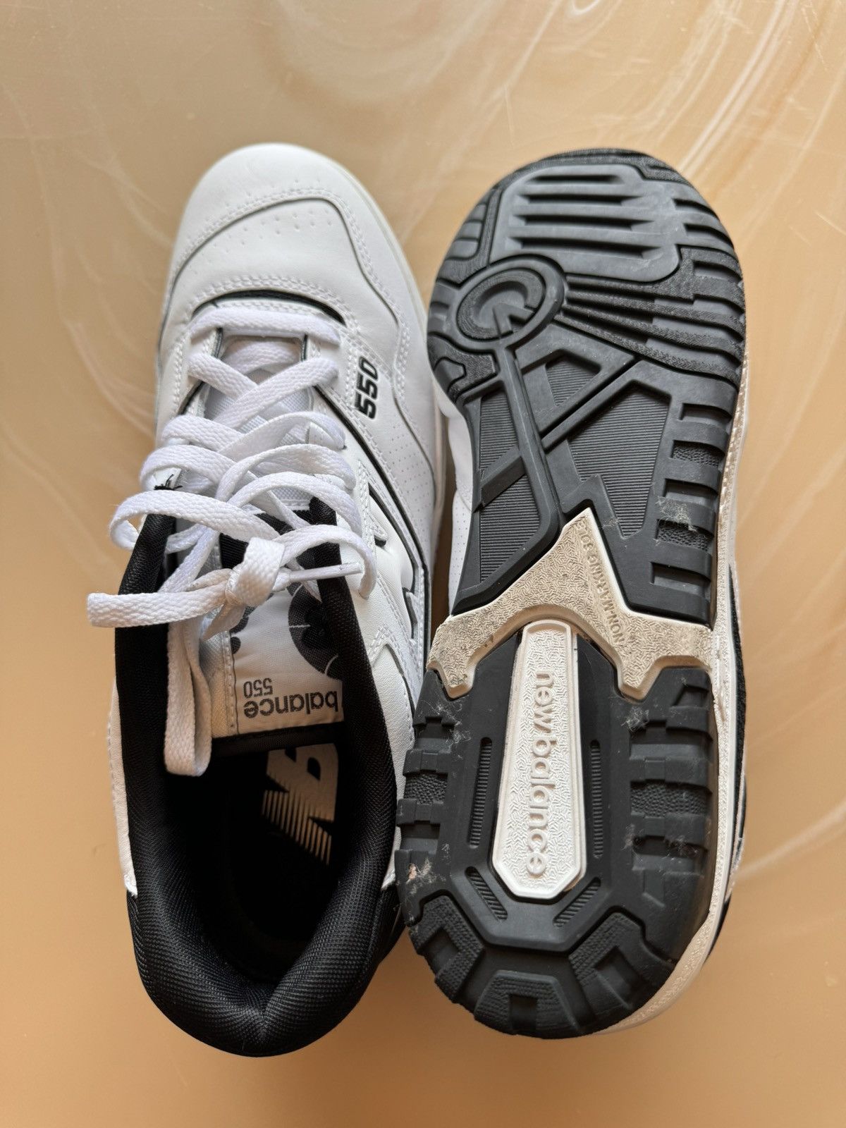 New Balance ***NEW BALANCA 550 WHITE BLACK Size US 11 / EU 44 - 4 Thumbnail