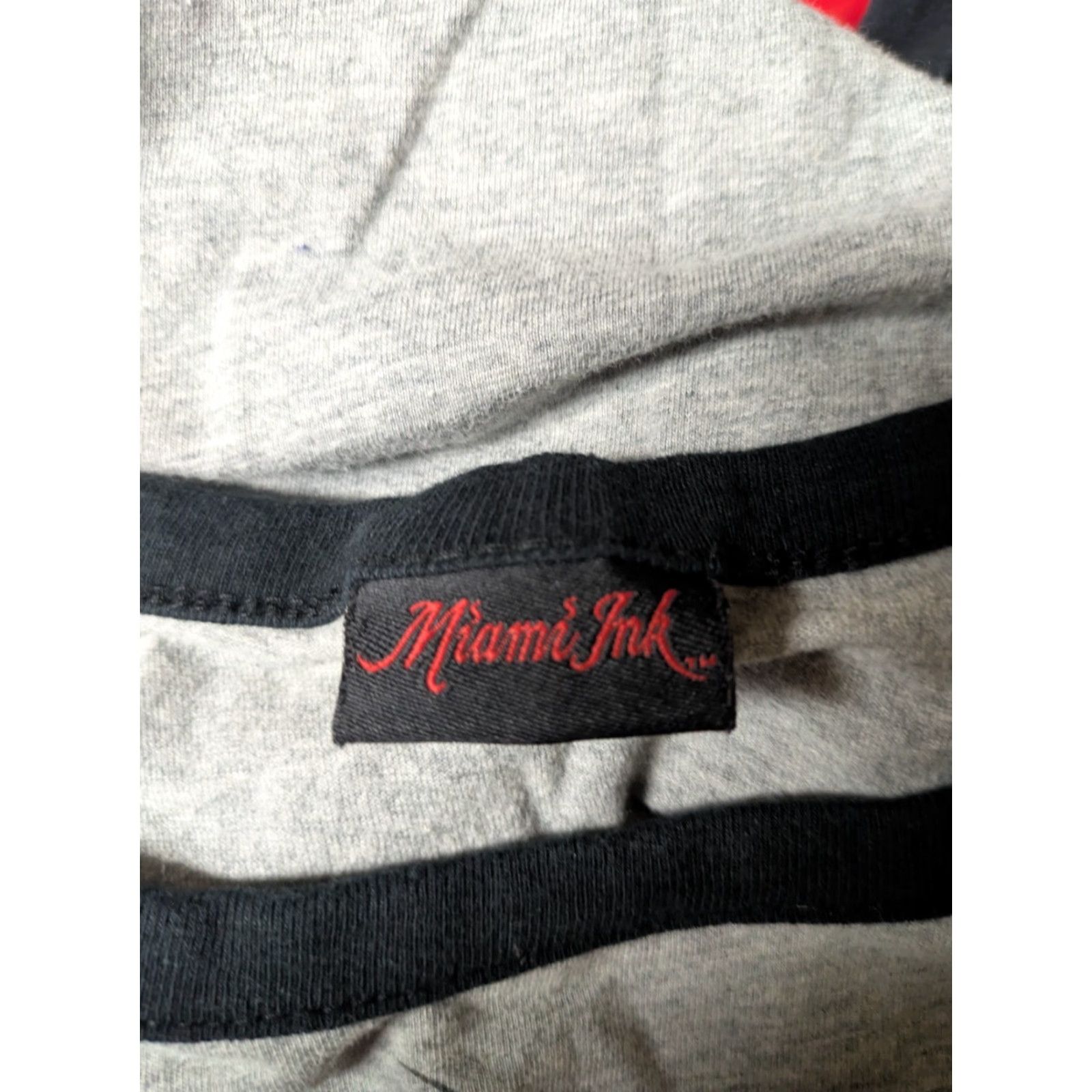 Vintage Miami Ink Raglan Jersey Shirt Large Womens Jrs Girls Show Kat Von D Tattoo Shop Size L / US 10 / IT 46 - 3 Thumbnail