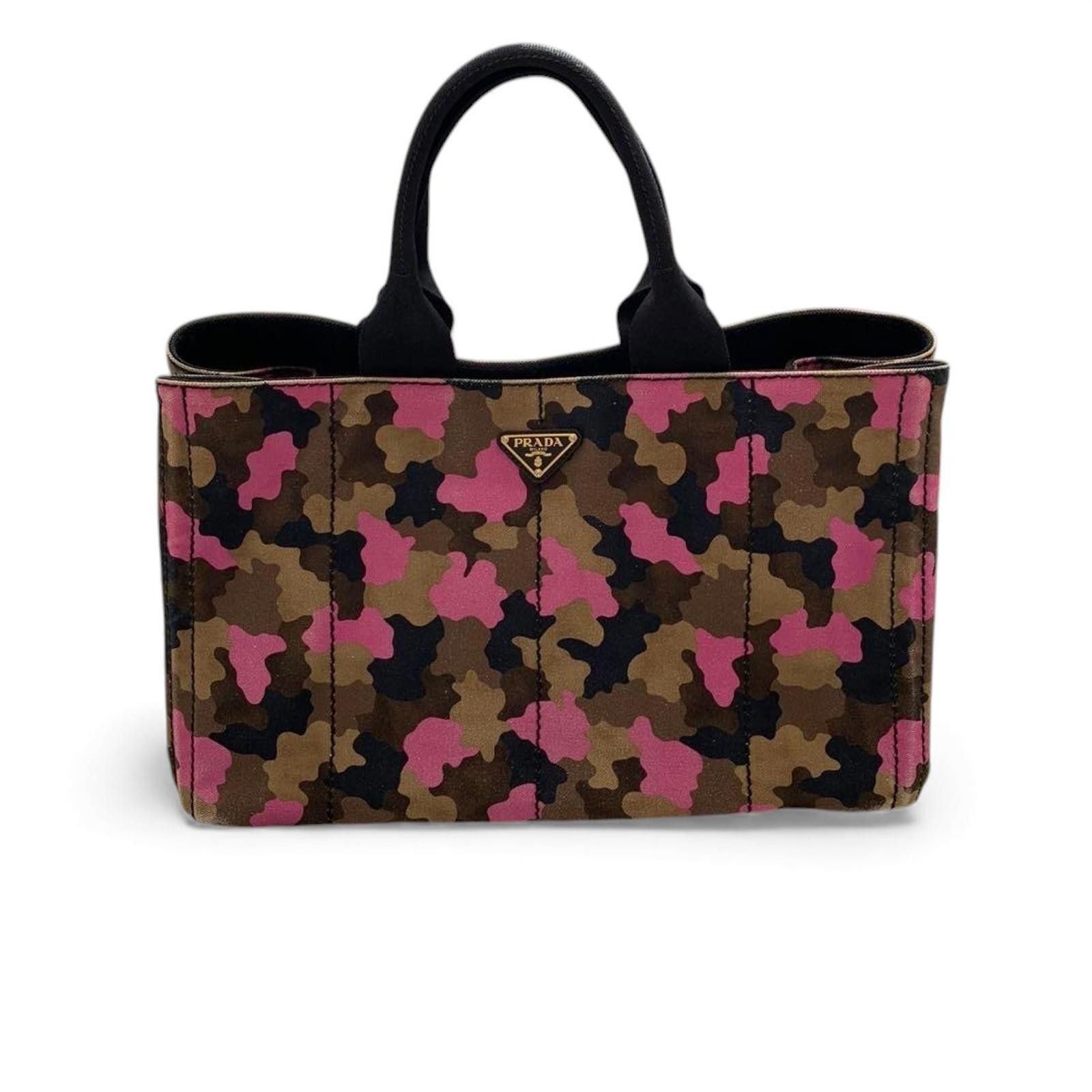 Prada Prada - Pink Brown Camouflage Print Handbag Size ONE SIZE - 2 Thumbnail