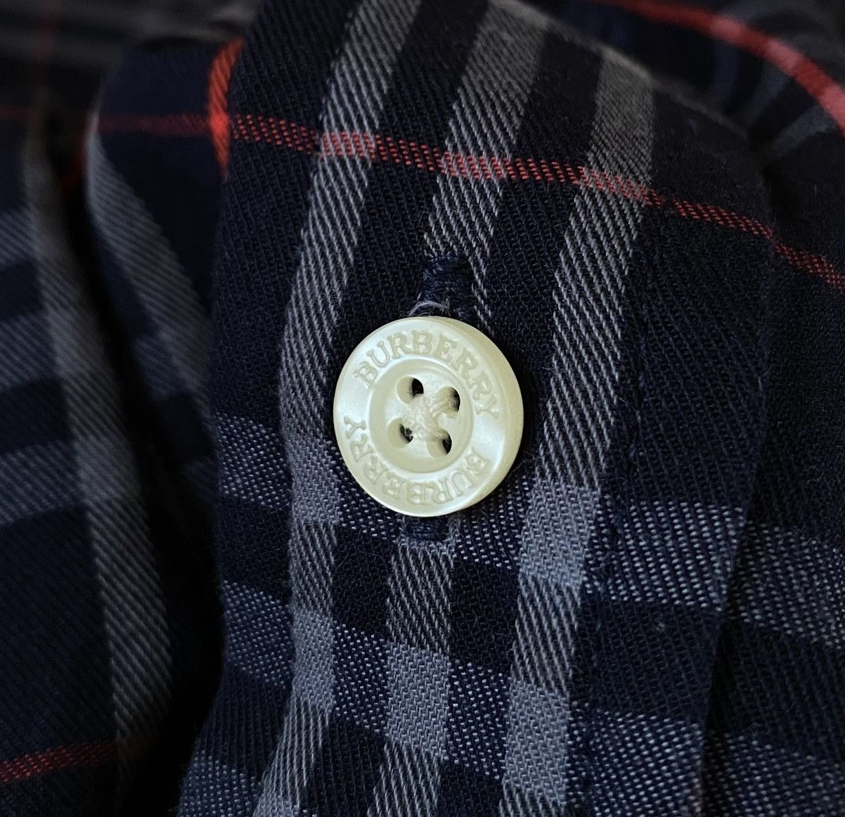 Burberry Burberry Nova Check Navy Shirt x Vintage x Luxury Size US L / EU 52-54 / 3 - 6 Thumbnail