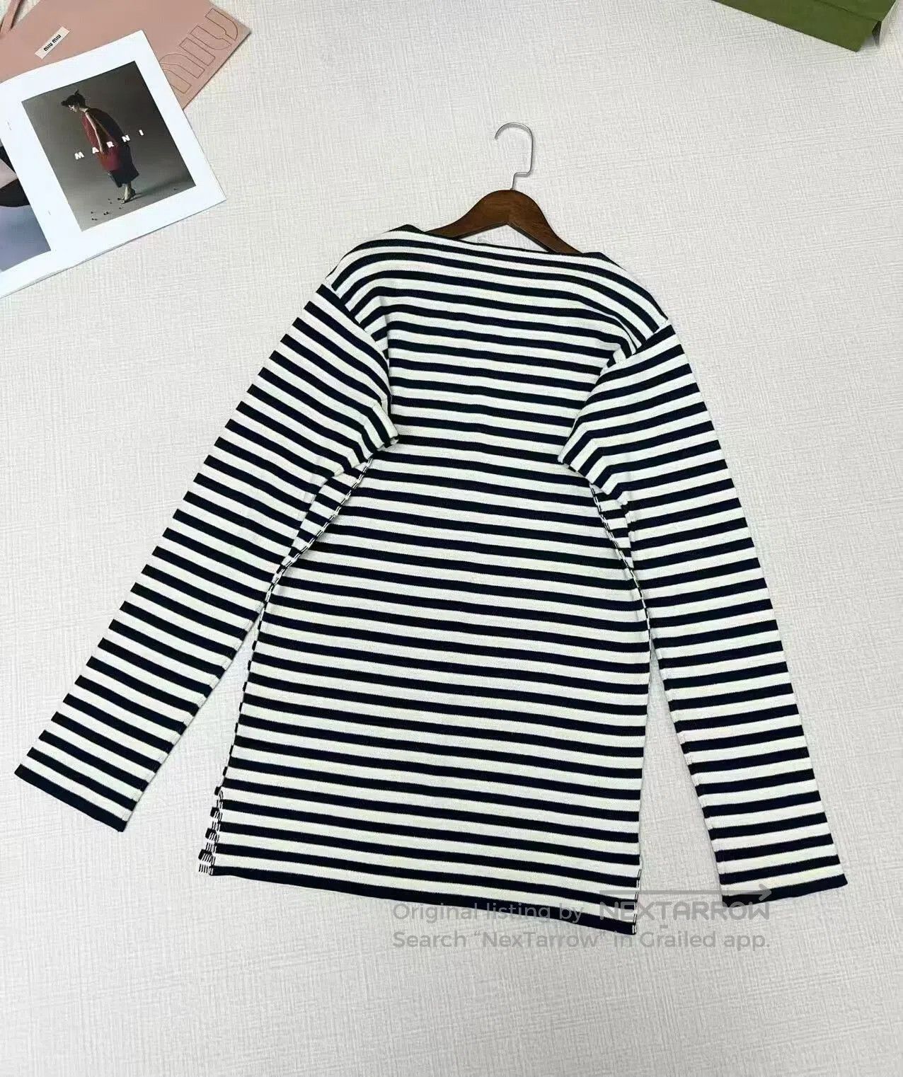 Celine Celine Striped Long Sleeve Knit Top. Size XS / US 0-2 / IT 36-38 - 2 Thumbnail