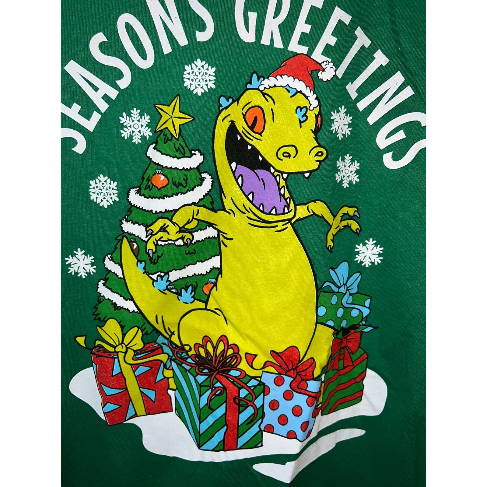 Nickelodeon Rugrats Christmas Shirt Season's Greetings Green Tee XL NWT Size US XL / EU 56 / 4 - 4 Thumbnail