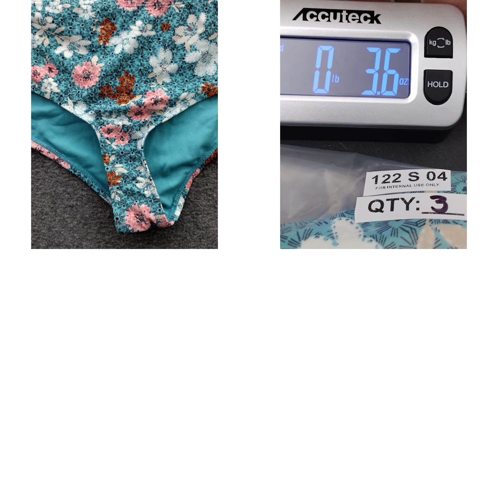 Vintage Time And Tru Bottoms Teal Floral Midrise Plus 1X Cheeky BoyShort Womens Beach Size 40" / US 18 - 8 Thumbnail