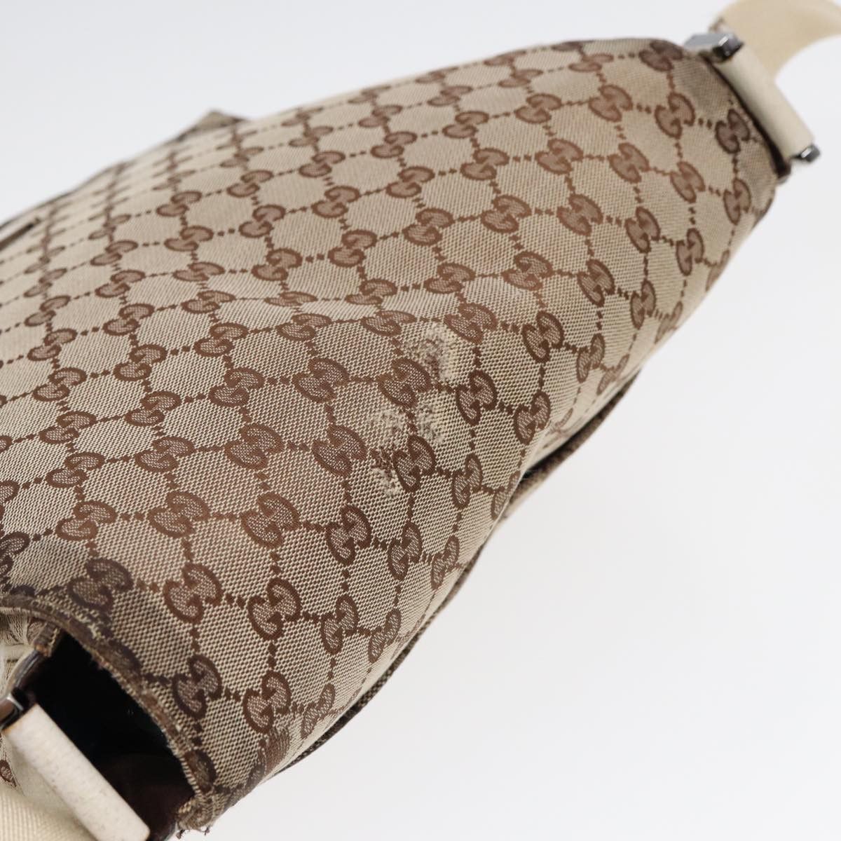 Gucci GUCCI GG Canvas Shoulder Bag Beige Silver Size ONE SIZE - 5 Thumbnail