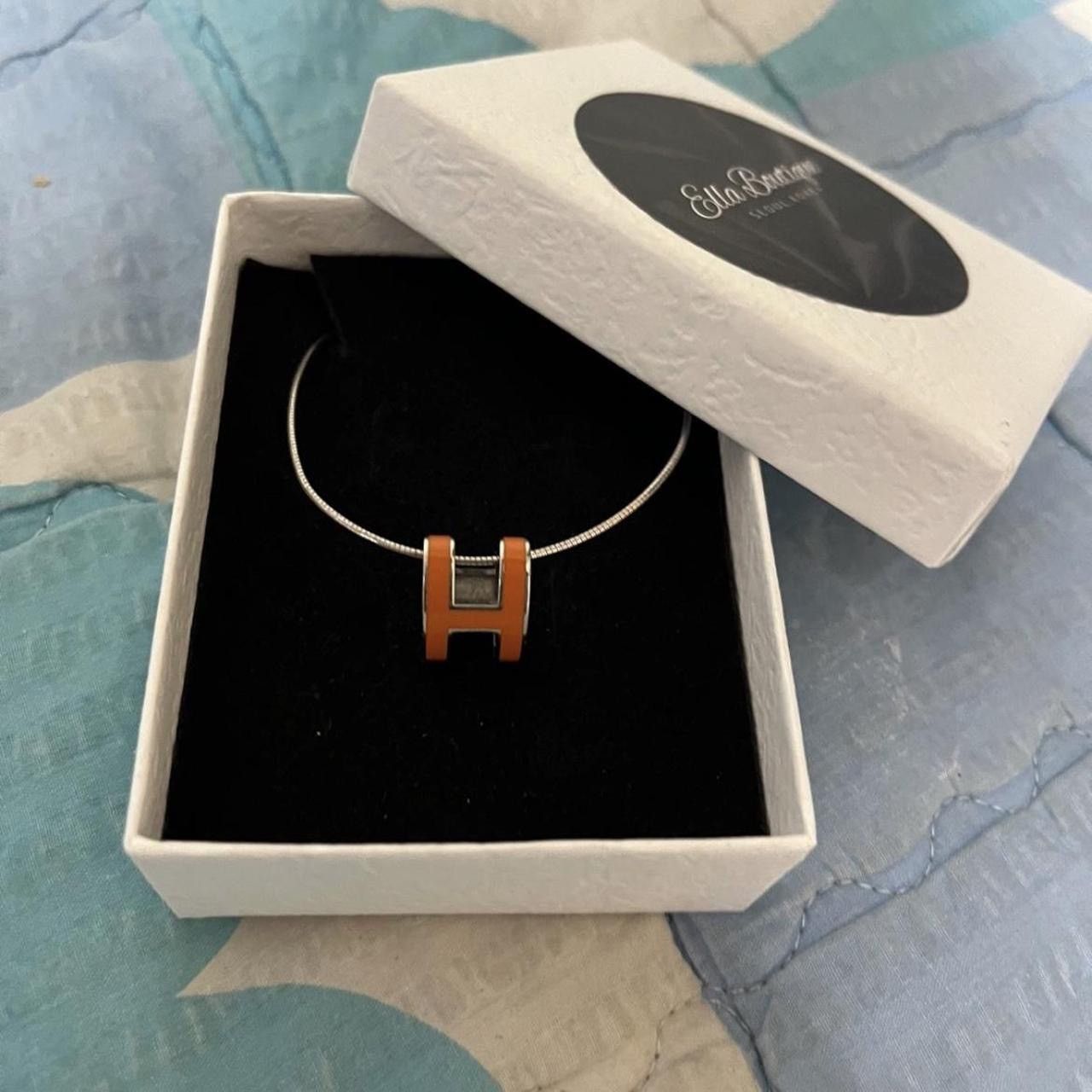 Hermes Hermes Orange Pop H Necklace Size ONE SIZE - 2 Thumbnail