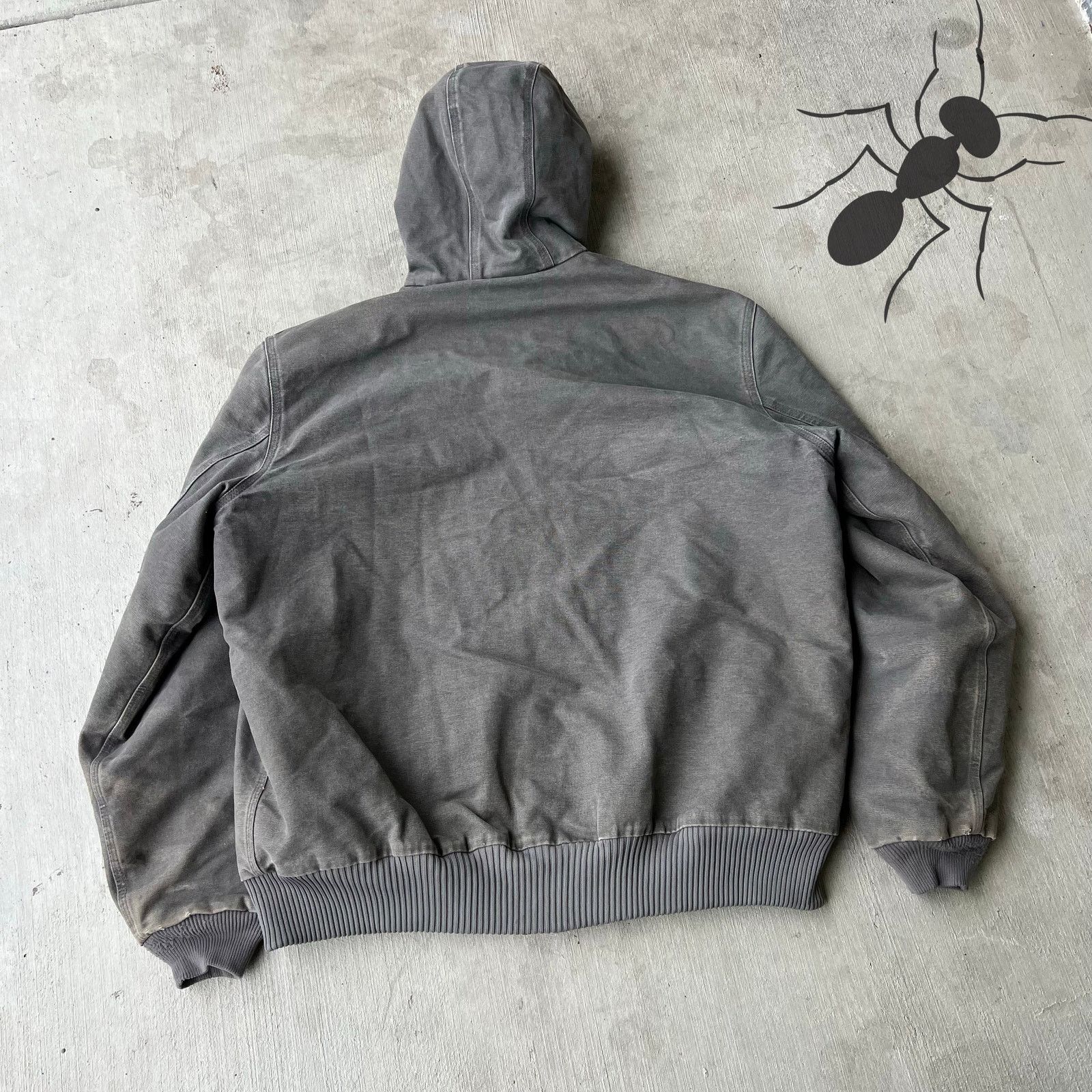 Carhartt × Vintage Carhartt J130 GVL gray hooded work wear jacket Size US XL / EU 56 / 4 - 5 Thumbnail