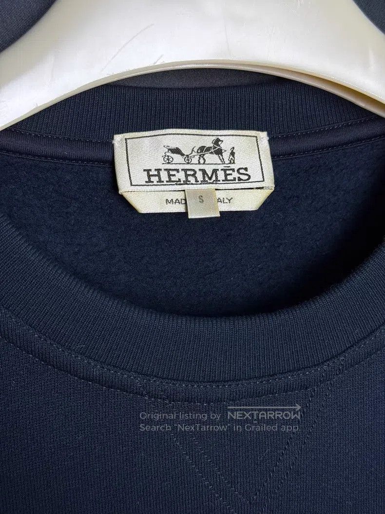 Hermes Hermes Patchwork Sweatshirt with Leather Logo Size S / US 4 / IT 40 - 2 Thumbnail