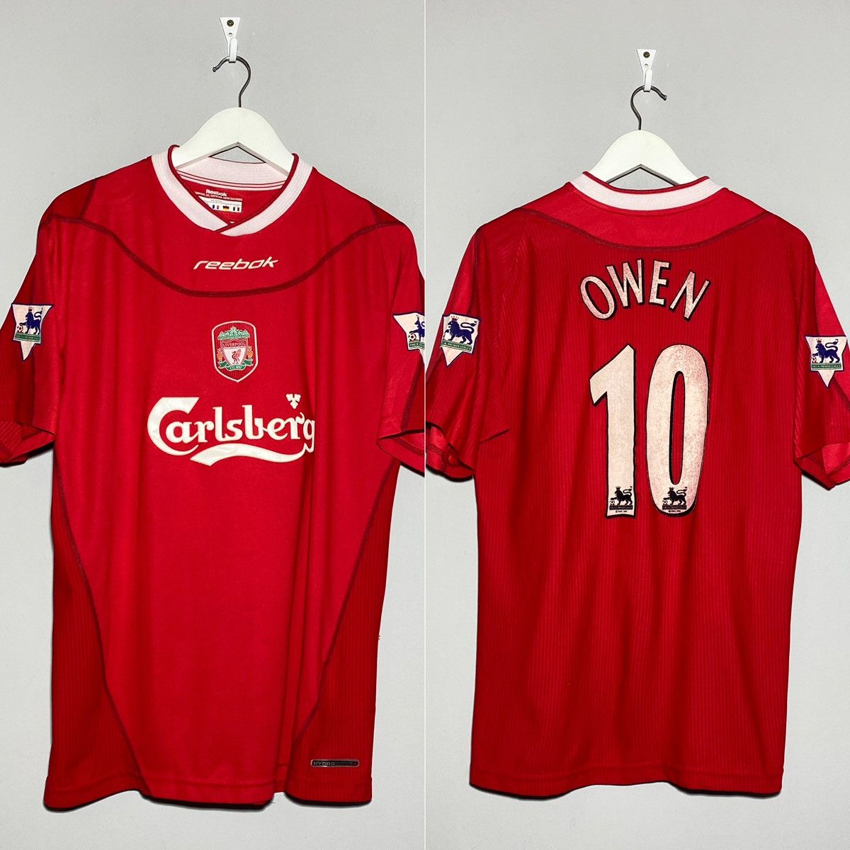 Reebok #10 Owen Liverpool FC 2002-2004 Home Reebok Football Shirt Size US L / EU 52-54 / 3 - 1 Thumbnail