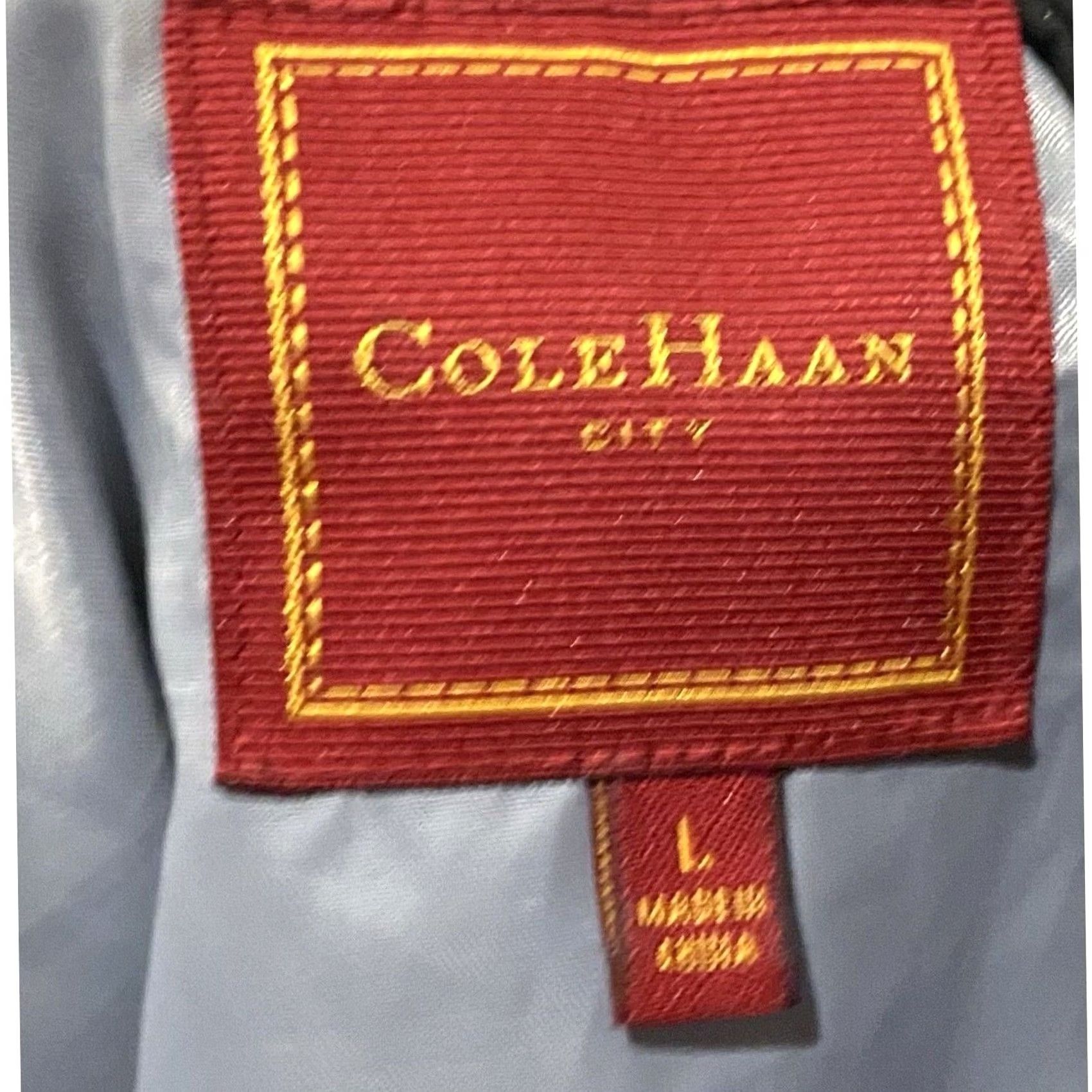 Cole Haan VINTAGE Cole Haan Men’s Jacket City Black Zip Front Packable Pockets Cotton Blend Sz L Size US L / EU 52-54 / 3 - 6 Thumbnail