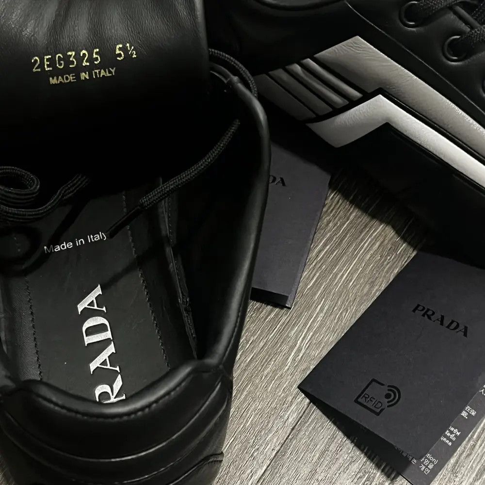 Prada [Retail: $920] Prada “Vitello Soft” Sneakers - Men's US 6.5 Size US 6.5 / EU 39-40 - 9 Thumbnail