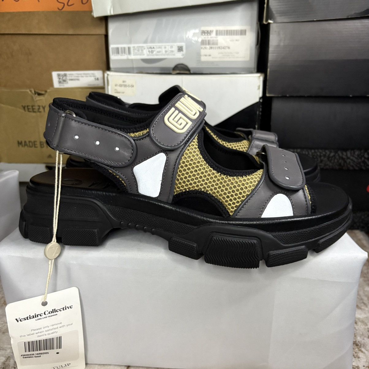 Gucci Size 9 - GUCCI SEGA Sandals Black Bronw 546064 DIR10 1265 Size US 9 / EU 42 - 2 Thumbnail