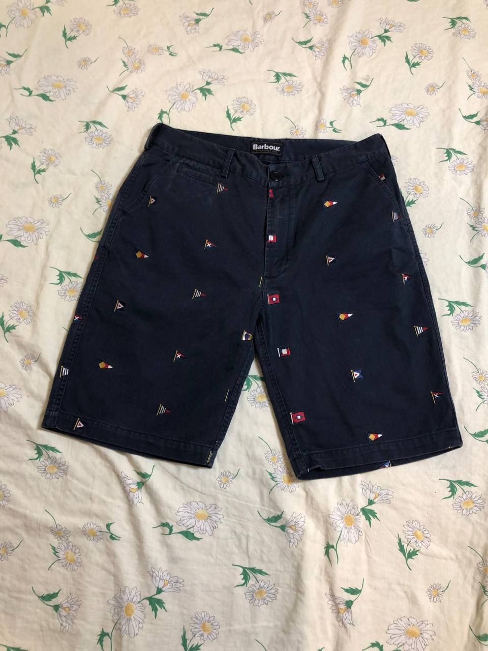 Barbour Barbour Stitched Flags Nautical Shorts Blue Navy Size US 32 / EU 48 - 1 Thumbnail