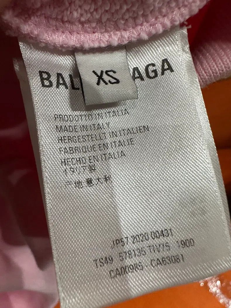 Balenciaga Balenciaga Pink hooded sweatshirt with letter print, size Size US XS / EU 42 / 0 - 6 Thumbnail