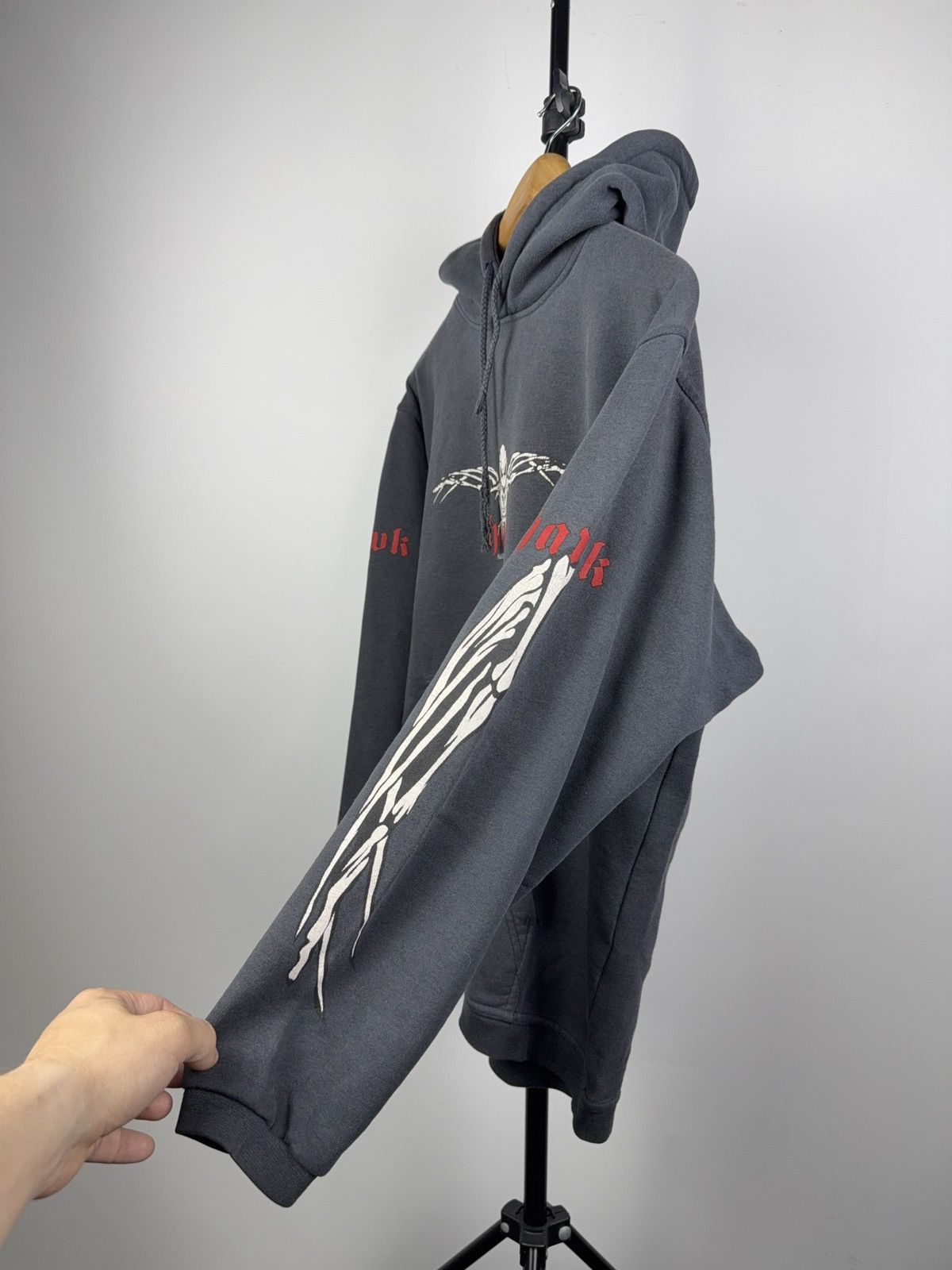 Hawk × Tony Hawk × Vintage Crazy Vintage Y2K Tony Hawk Skateboards Skull Faded Hoodie Size US S / EU 44-46 / 1 - 4 Thumbnail