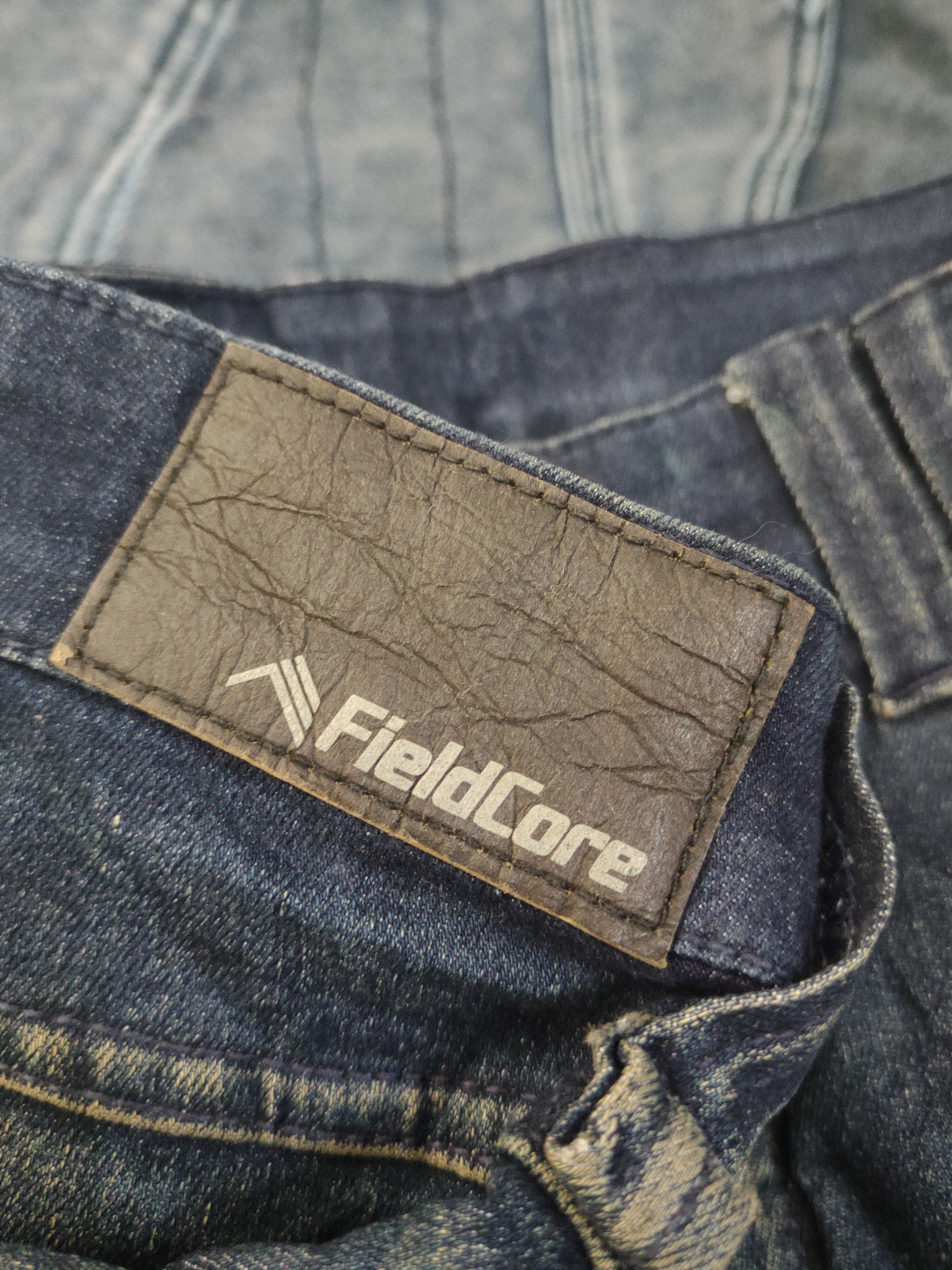 Japanese Brand FieldCore Dark Blue Distressed Ripped denim Jeans #W1995 Size US 34 / EU 50 - 12 Thumbnail