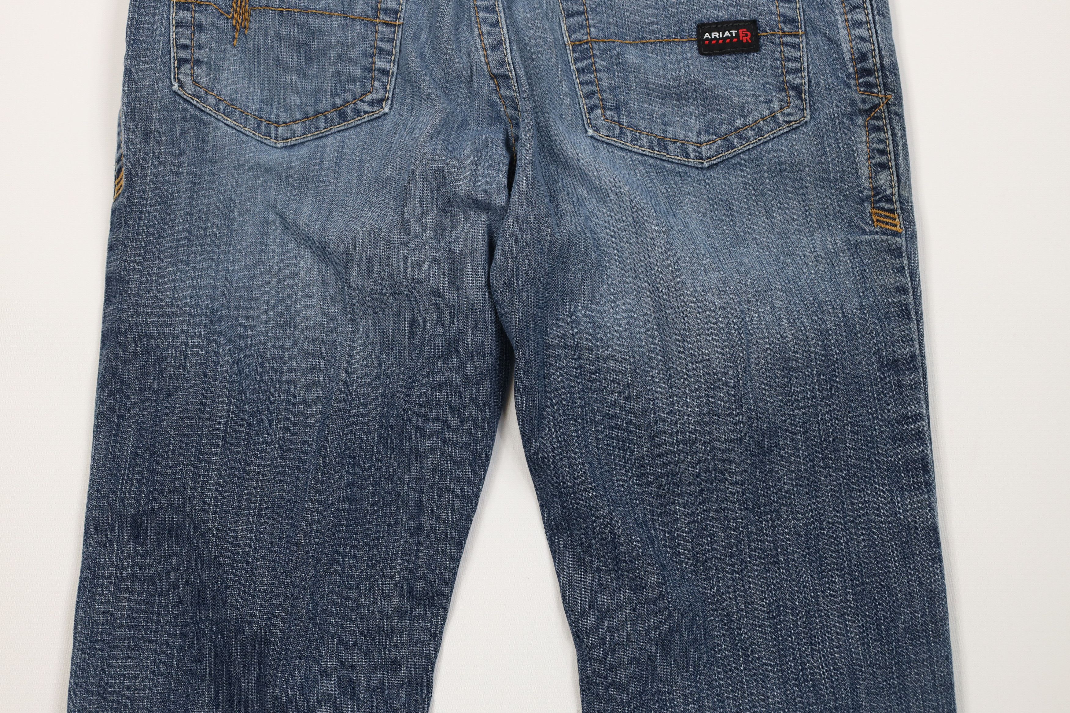 Ariat Ariat FR M4 Relaxed Fit Bootcut Denim Jeans Blue Workwear Size US 32 / EU 48 - 14 Thumbnail