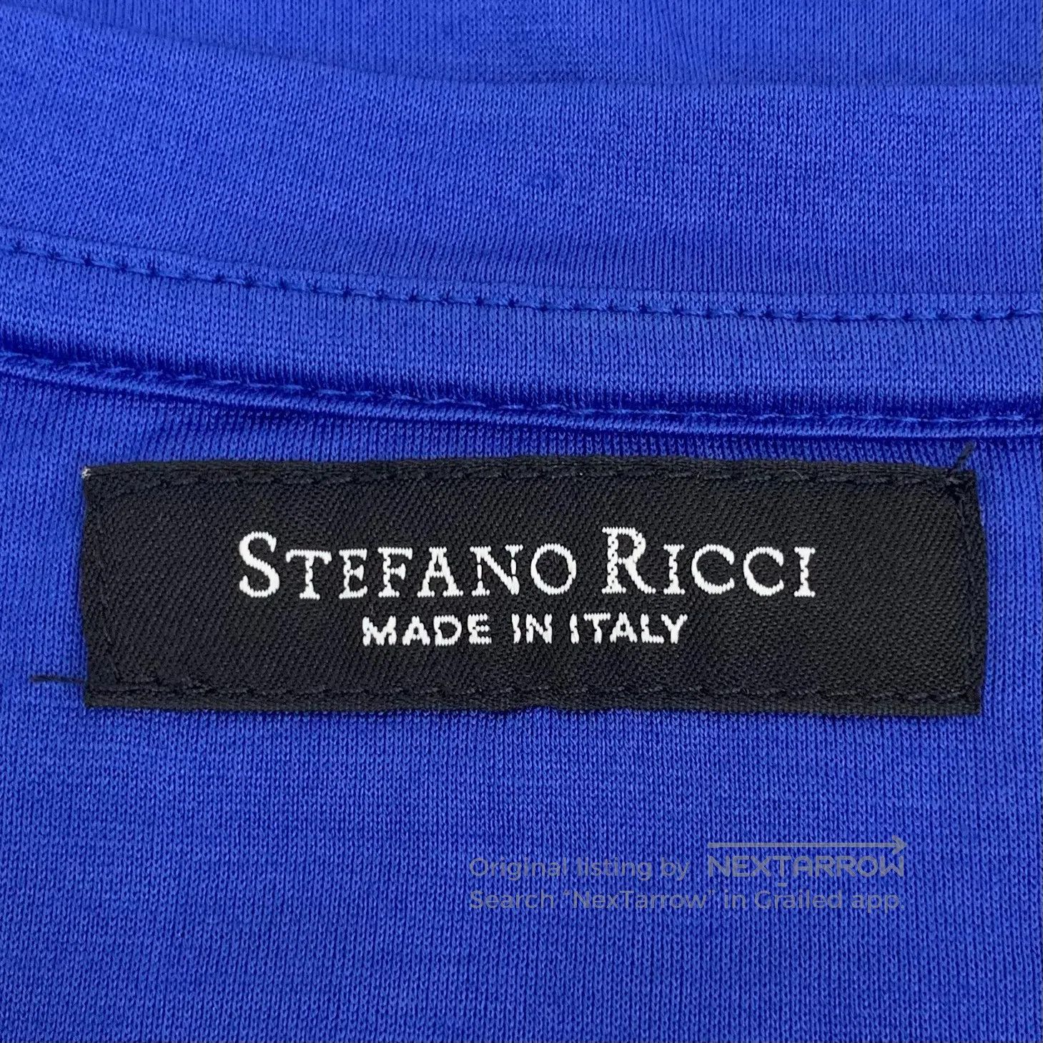 Stefano Ricci Stefano Ricci Dark Blue Eagle Embroidered Cotton Round Nec Size US S / EU 44-46 / 1 - 5 Thumbnail