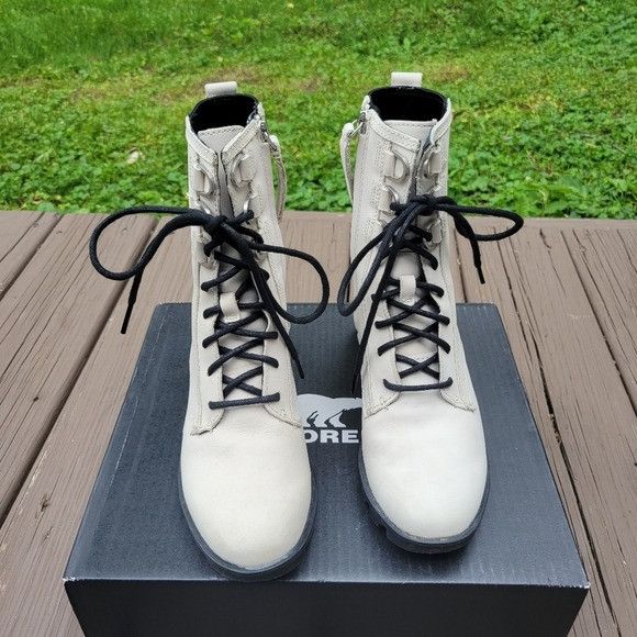 SOREL Sorel Phoenix Fawn Off White Nubuck Suede Leather Lace-up Co Size US 7 / IT 37 - 5 Thumbnail