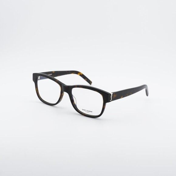 Saint Laurent Paris Saint Laurent SLM132 005 Square Eyeglasses Dark Havana 55mm Size ONE SIZE - 1 Thumbnail