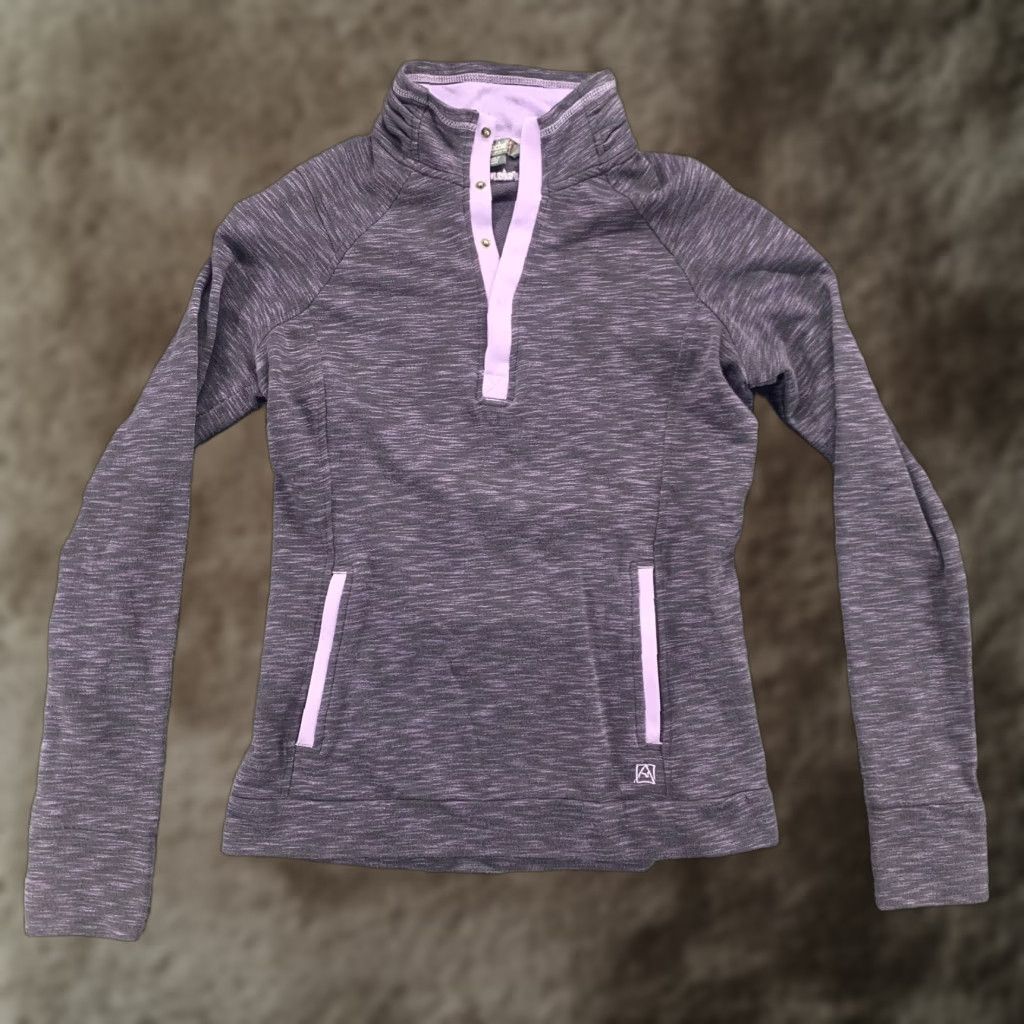 Avalanche Avalanche Sweatshirt Womens Medium Purple Loma Snap Neck Pullover Sweater Active Size M / US 6-8 / IT 42-44 - 1 Thumbnail